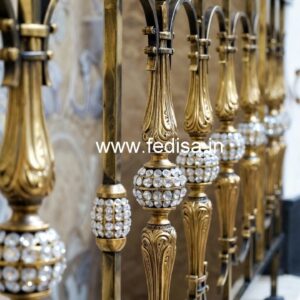 Premium Brass Crystal Railings for Modern Interiors CR-7577