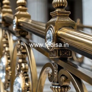 Elegant Brass Crystal Railings for Dream Homes CR-7584