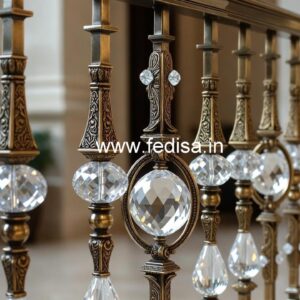 Stylish Brass Crystal Railings for Premium Interiors CR-7593