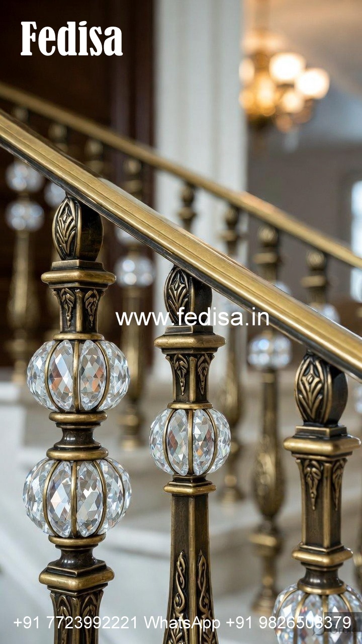 Premium Brass Crystal Railings for Design CR-7596