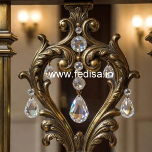 Modern Brass Crystal Railing for Home Interiors CR-7603