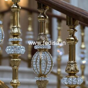 Royal Brass Crystal Staircase Railing Designs CR-7609
