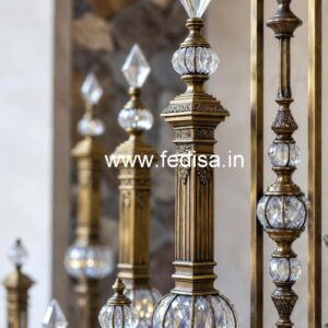Contemporary Brass Crystal Railing Designs CR-7616