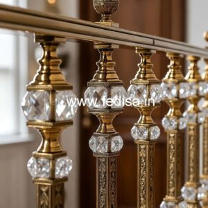High-End Staircase Brass Crystal Designs CR-7630