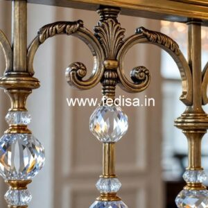 Modern Glass Brass Crystal Railings CR-7649