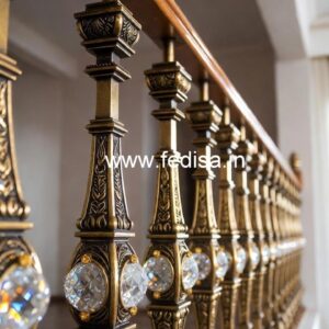 Stylish Staircase Brass Crystal Designs CR-7650