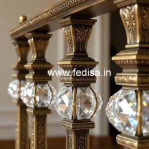 Premium Staircase Crystal Brass Railings CR-7655