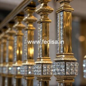 Luxury Home Decor Brass Crystal Railings CR-7656