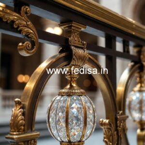 Contemporary Crystal Brass Railing Designs CR-7663