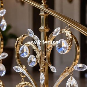 High-End Interior Brass Crystal Railings CR-7665