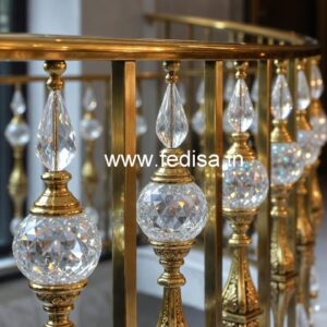 Stylish Crystal Brass Railing Designs CR-7670