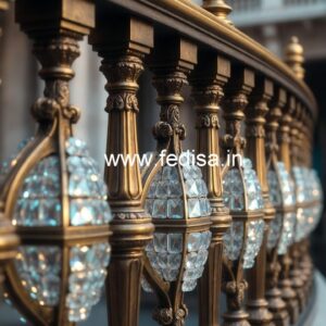 Brass Crystal Railings for Duplex Staircase CR-7678