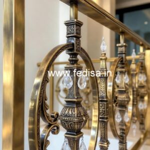 Custom Interior Brass Crystal Railings CR-7693