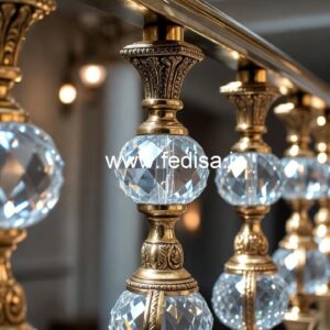 Modern Brass Crystal Staircase Railing Ideas CR-7703