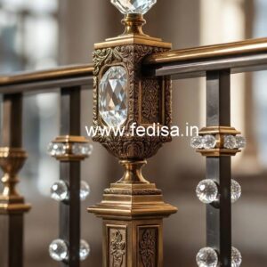 Stylish Brass Crystal Balcony Railings CR-7705