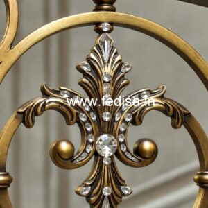 Contemporary Brass Crystal Railings CR-7713