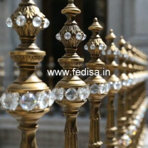 Elegant Brass Crystal Railings for Staircases CR-7724