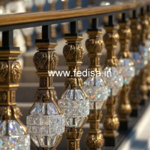 Designer Brass Crystal Railings for Interiors CR-7729