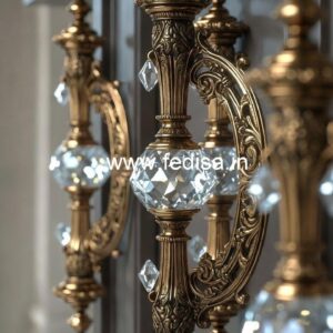 Designer Interior Brass Crystal Railings CR-7735