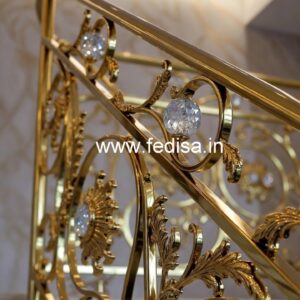 Luxury Crystal Brass Railings for Interiors CR-7738