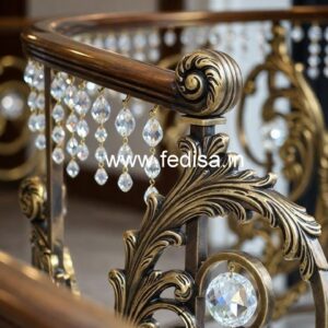 Premium Staircase Brass Crystal Designs CR-7741