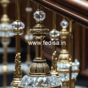 Premium Brass Crystal Railings for Villas CR-7747