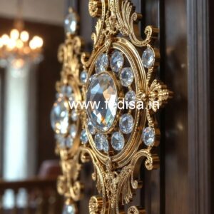 Stylish Interior Brass Crystal Railings CR-7753