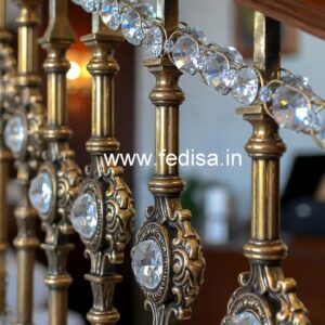 Premium Brass Crystal Railing for Villas CR-7761