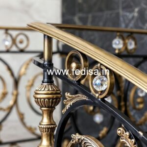 Designer Brass Crystal Railings for Luxury Homes CR-7768