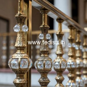 High-End Brass Crystal Railings for Interiors CR-7769