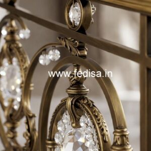 Luxury Brass Crystal Railings for Modern Interiors CR-7783