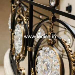 Designer Brass Crystal Railings for Home Projects CR-7784