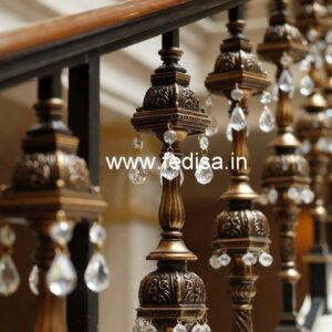 Elegant Brass Crystal Railings for Staircase Decor CR-7786