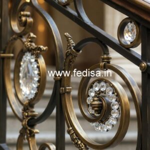 Stylish Brass Crystal Railings for Luxury Interiors CR-7787