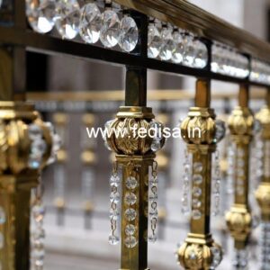 Stylish Brass Crystal Railing for Interiors CR-7814