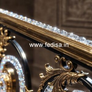 Premium Staircase Brass Crystal Railings CR-7819
