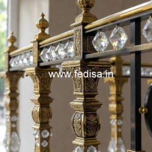 Designer Brass Crystal Railings for Duplex CR-7820