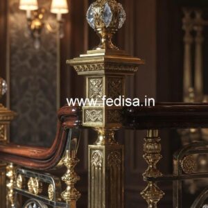 Elegant Brass Crystal Railings for Staircase CR-7821