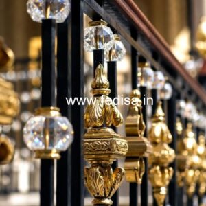 Luxury Stair Railings with Brass Crystal CR-7825
