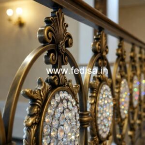 Stylish Brass Crystal Railings for Architecture CR-7836