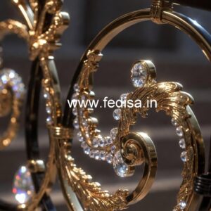 Elegant Brass Crystal Railings for Homes CR-7838