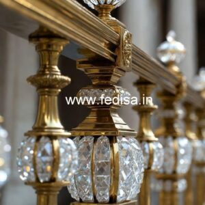 Stylish Brass Crystal Railings for Stair Design CR-7839