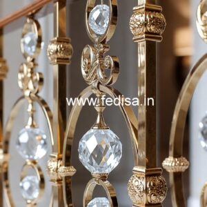 Designer Brass Crystal Railings for Projects CR-7841