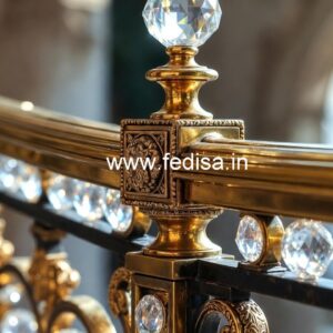 Elegant Brass Crystal Railings for Design CR-7842