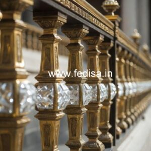 Stylish Brass Crystal Railings for Luxury Homes CR-7843