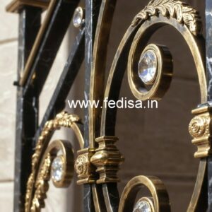 Designer Brass Crystal Railings for Luxury Villas CR-7855