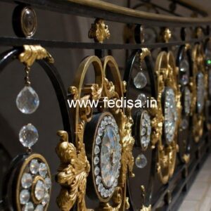Designer Brass Crystal Railings for Home Decor CR-7869