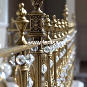 Designer Brass Crystal Railings for Interior Projects CR-7870