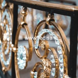Top Brass Crystal Staircase Designs for Interiors CR-7878