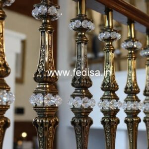 Elegant Brass Crystal Railings for Luxury Living CR-7880